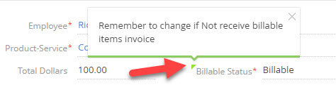 ToolTip message for any section field